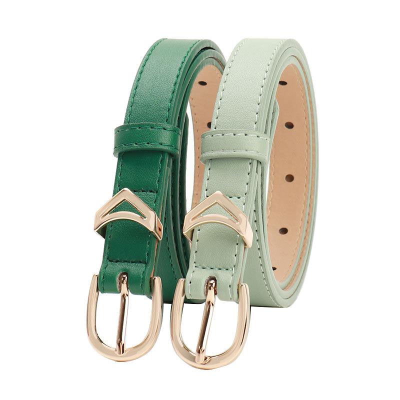 New Women's Thin Belt Versatile Culottes Decorated with Candy Color Premium Belt Women