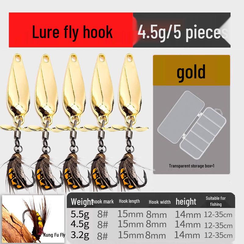 Propeller Spinner Fly Fishing Lure - Micro Soft Bait Hook for White Mouth Fishing