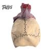 Halloween Night Decorations Scary Zombie Head Masque, Creepy Horror Latex Hood Masque Realistic Texture Ghost with Severed Hand, Party Cosplay Costume
