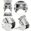 4pcs 0-90-180 Degree Folding Table Legs Bracket Hardware Self Locking Hinge Foldable Legs Lock Extension Support Bracket for Tables Chair Beds Garage
