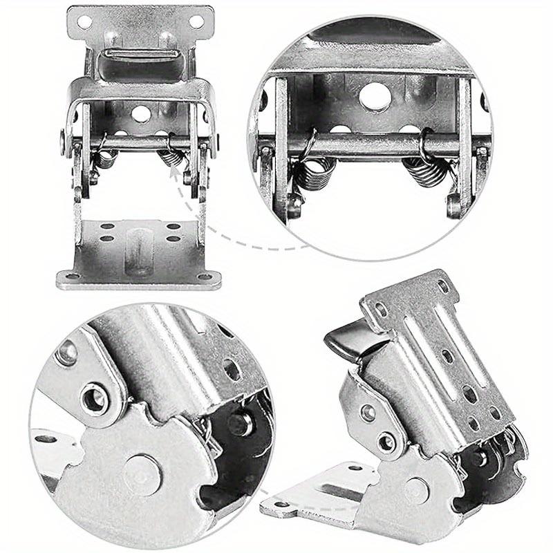 4pcs 0-90-180 Degree Folding Table Legs Bracket Hardware Self Locking Hinge Foldable Legs Lock Extension Support Bracket for Tables Chair Beds Garage