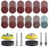 240 Stück 2 Zoll Schleifscheiben Pad Sortimentsset für Bohrmaschine Schleifer Rotationswerkzeugaufsatz mit 1/8" & 1/4" Schaft Stützteller