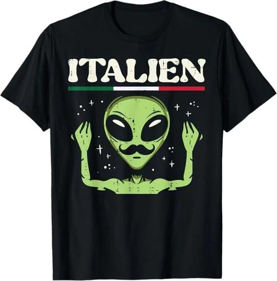 Italian Alien Italien Funny Italy Hand Gesture Best T-Shirt S-3XL M