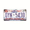 Vintage Tin Art with 1530 License Plate Design: Ideal for American - style Background Wall Decor