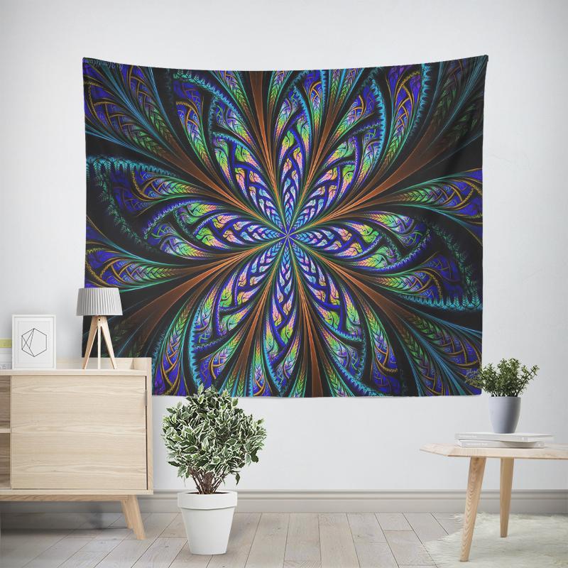 Hippie Mandala Wandteppiche Indien Böhmisch Psychedelisch Bettwäsche Dekor Wandteppich Ästhetisch Vintage Wandteppich Kunstteppich Tapiz