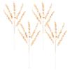 4Pcs Gold Tone Eucalyptus Stem Artificial Eucalyptus Leaves Stems Real Touch Faux Branches for DIY Home Decor Bookshelf Counter
