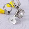 5Pcs Stainless Steel Handle Hose Clamp T Bolt Circular Air Water Pipe Gas Exhaust Hose Clip Welding Sealing Powerful Fasteners