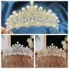 Silver Bride Crown Gold Pearl Tiaras Temperament Rhinestone Tiara  Princess
