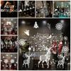 Window Christmas Stickers Xmas Santa Removable Art Decal Wall Home Decor Shop