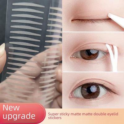 Matte Invisible Double Eyelid Stickers for Women - Skin Color, Mesh, Self-Adhesive, Natural Look.