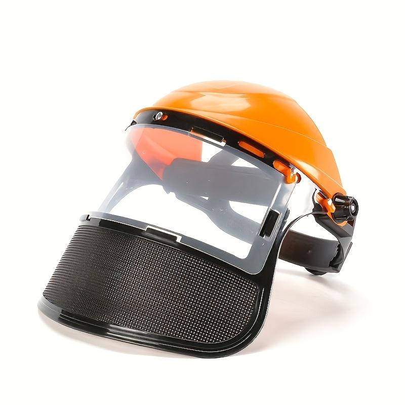 Garden Grass Trimmer Safety Helmet Hat With Full Face Mesh Protective Mask For Logging Brush Cutter Forestry Protection