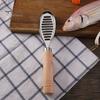 Fish Scale Remover Planer, Durable Stainless Steel Non-slip Wood Handle Scaler, Seafood Preparation Tool High Efficiency Gills Scales Removal