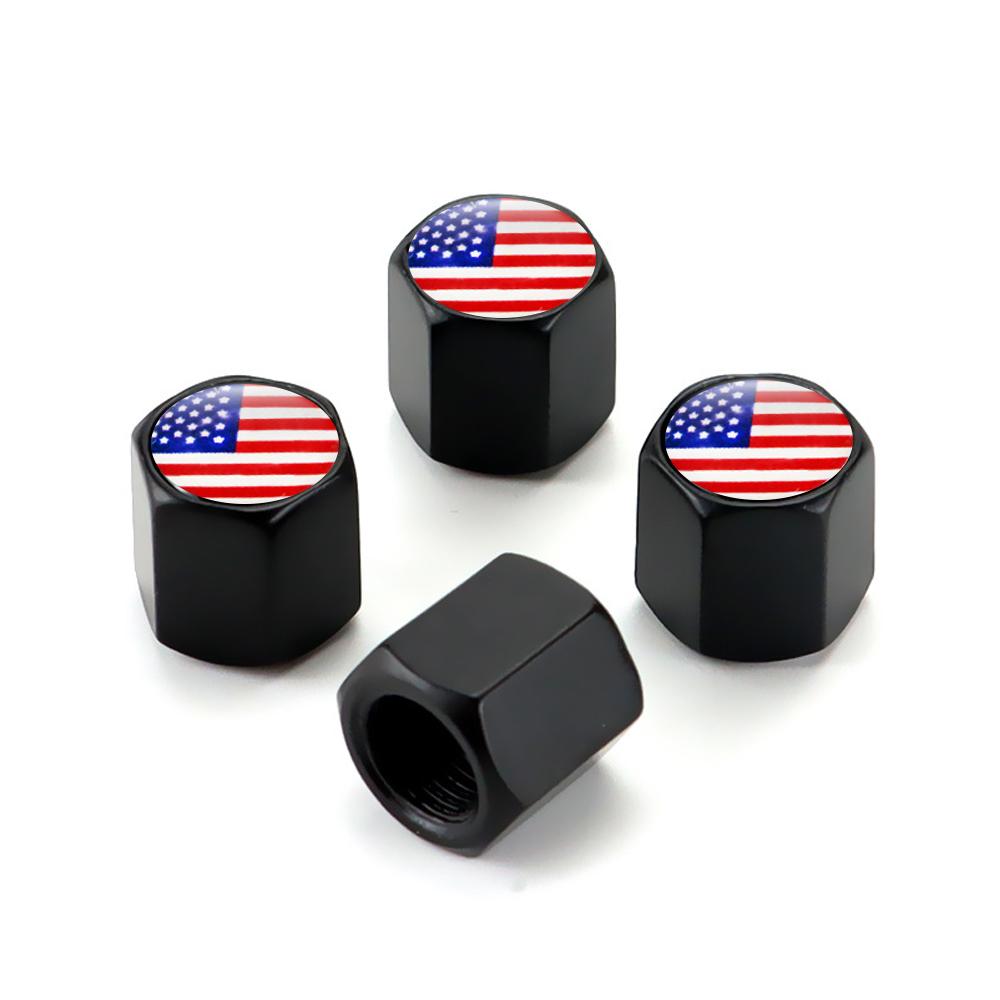 For Ford GMC Chevrolet 4PCS US Flag Car Wheel Air Cover Dust Proof For Chevy Cadillac Buick Car Air Valve Stem Caps