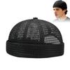 Hip-hop Cap Docker Beanie Cycling Cap Mesh Breathable Brimless Melon Skin Hat Summer Mesh Brimless Docker Cap