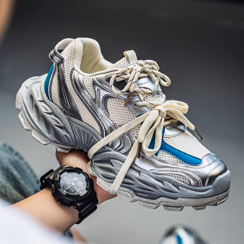 

Новые мужские модные повседневные высокие спортивные туфли для студентов, удобные кроссовки на толстой подошве для мальчиков, мужские классические дышащие баскетбольные кроссовки 39 бежевый