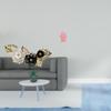 Nordic Metal Wall Art Sculpture with Ceramic Porcelain Flower Leaves Arrangement Decorative Hanging
