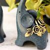 Abstrakte Elefantenfamilienstatue Harz Schaukel Elefantenskulptur Schmuck Heimdekoration Geburtstags-Souvenir Handwerksgeschenk für Eltern
