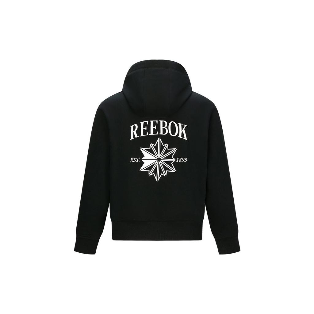 Reebok Comfortable Versatile Fashion Hooded Pullover Long Sleeve Sweatshirt Women Sweatshirt Black 24FRM302WGH0