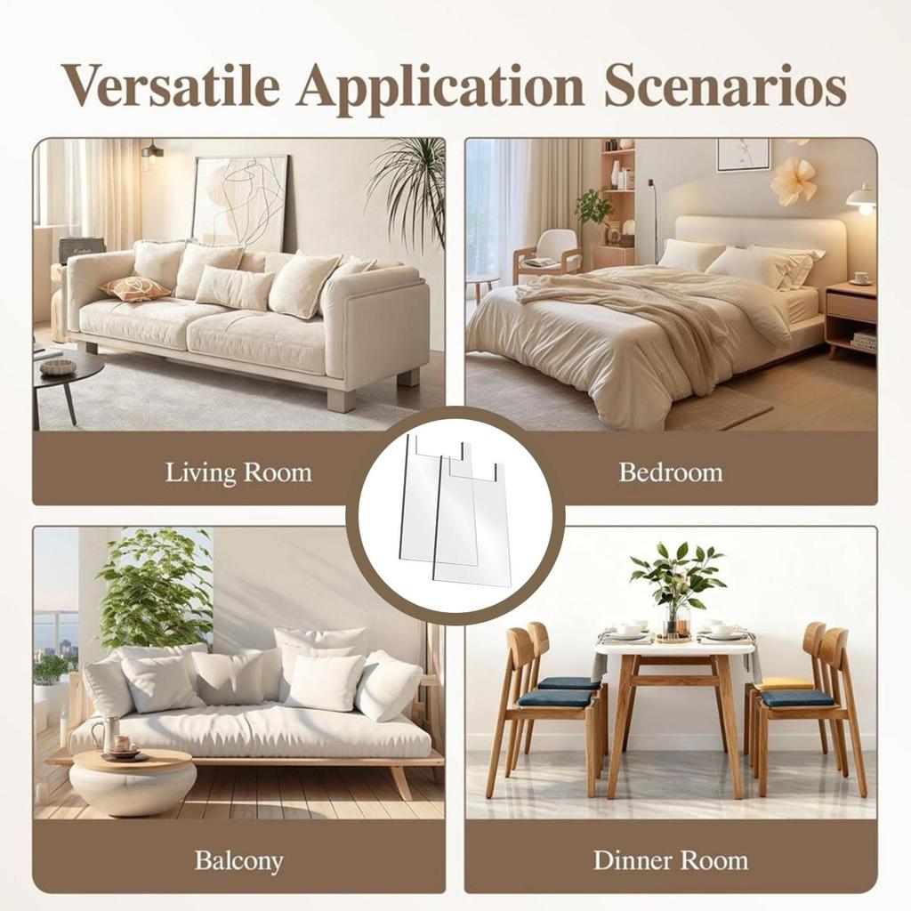 Furniture Wall Protectors 2 Pieces Clear Acrylic Stopper Furniture Wall Spacer For Socket Sofa Bed Cabinet Apartment Home Hotel