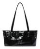 Mucent Sentik Metal Logo Front Belted Leather Shoulder Bag Unisex