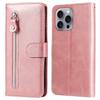 For iPhone 16 Pro Max Case Zipper Pocket Flip Shockproof Leather Phone Cover
