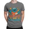 Keep Calm And Eat Monster Vintage Funny Graphic 100 Cotton TShirt sSesame Street Tops Tees For Unisex