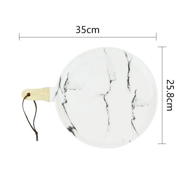 Nordisches Marmor Keramikschüssel-Set – Porzellangeschirr für Frühstück, Reis, Nudeln, Suppe