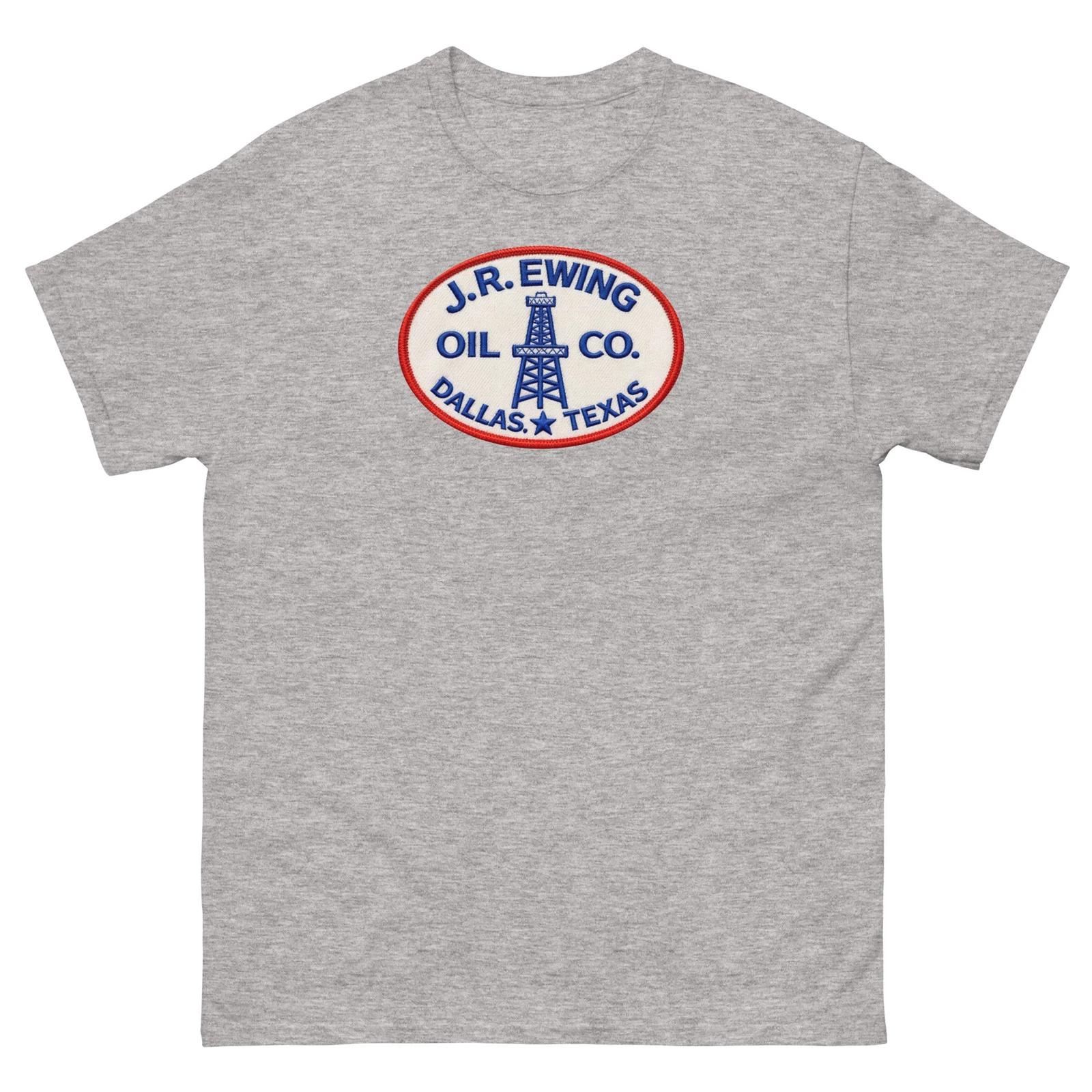 J R Ewing Oil Co Dallas Texas Patch Graphic T Shirt classic tee S