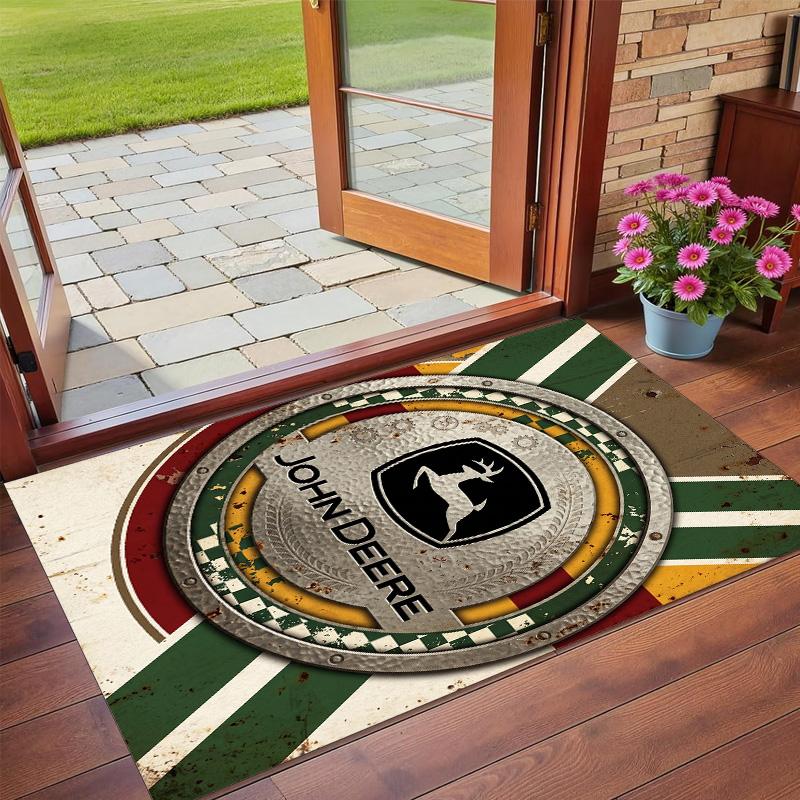 Tapis Peluche Velours Cristal John Deere Usure ?Anti-résistant ?Tapis de sol antidérapant pour décoration intérieure de la maison