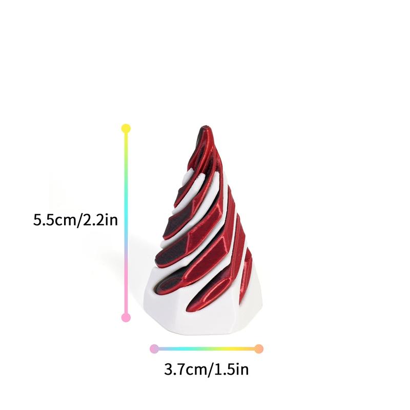 3D Printed Spiral Cone Toys Impossible Pyramid Pass Through Sculpture Mini Vortex Thread Illusion Stress Relief Screw Toys