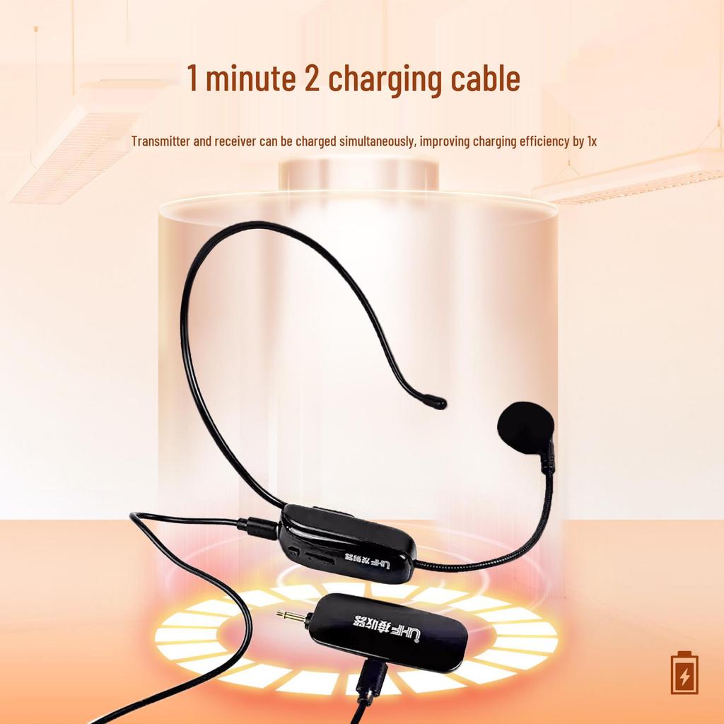 Bee-Style Wireless Headset Microphone for Teachers & Outdoor Stage