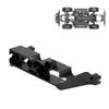 Differential Lock Servo Mount Bracket Aluminum Alloy RC Steering Servo Mount and Screws for 1/10 RC Car Black