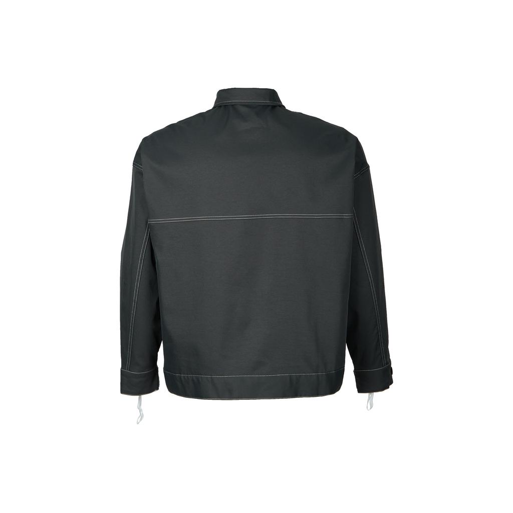 Nike Sportswear Ss25 Brand Logo Woven Oversized Comfortable Polo Long Sleeve Jacket Women Jackets Black IB5588-010