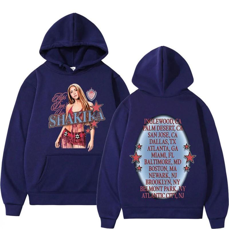 Shakira Las Mujeres Ya No Lloran 2026 World Tour Hoodie Men - Graphic Print Cotton Blend Pullover Sweatshirt