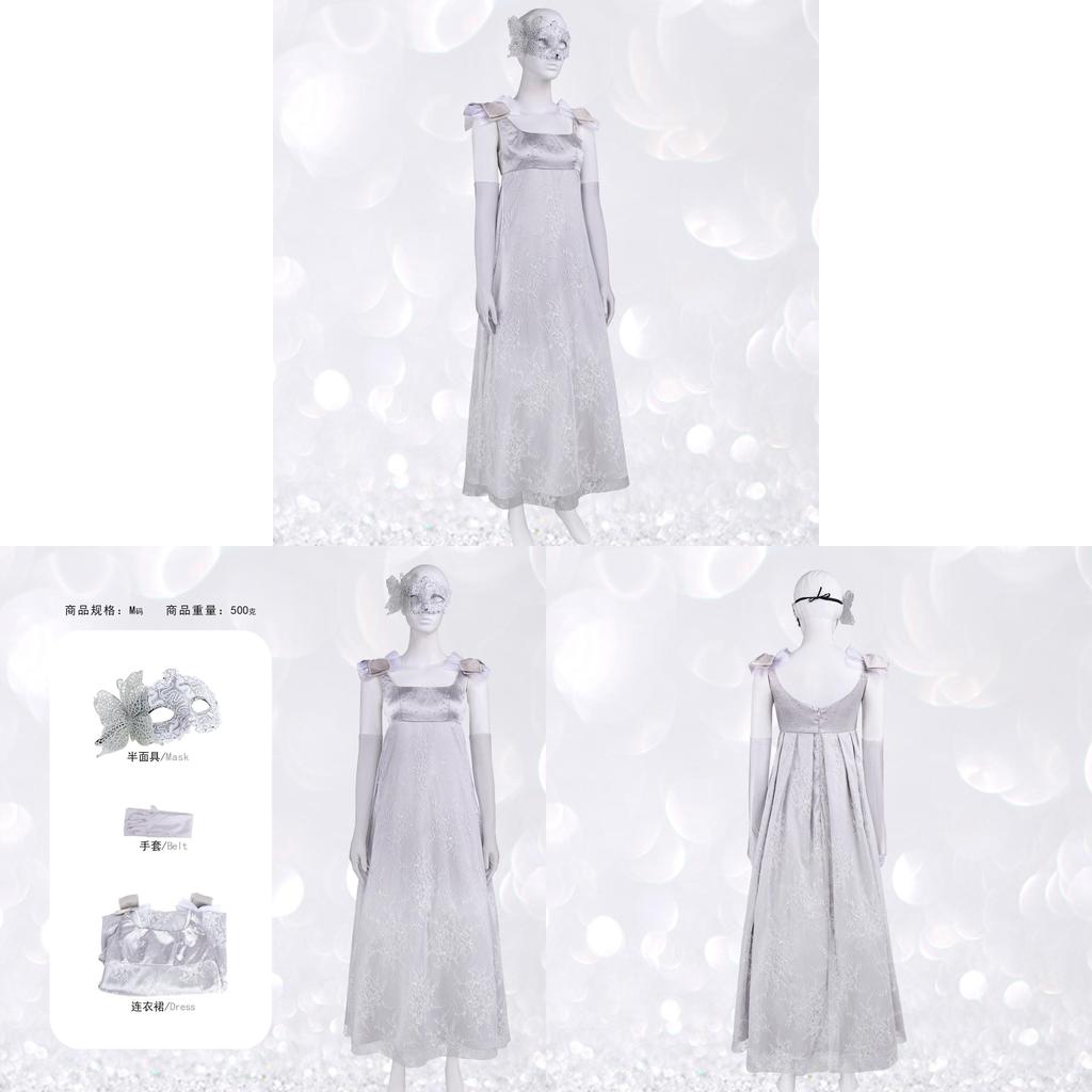 Regency Tea Party Cosplay Dress Long Gown With Polyester Fabric For Stage And Anime Events