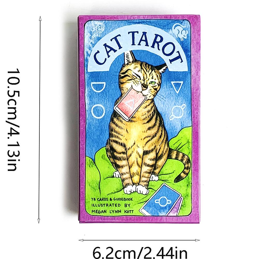 Cat Tarot Cards 78 Cute Cat Design Tarot Cards English Version Spiritual Divination Board Games for Tarot Readers & Cat Lovers