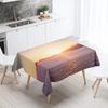 Day Road Dusk Sunset Scenery Printed Tablecloth Outdoor Picnic Camping  Antifouling Waterproof Table Home Decoration