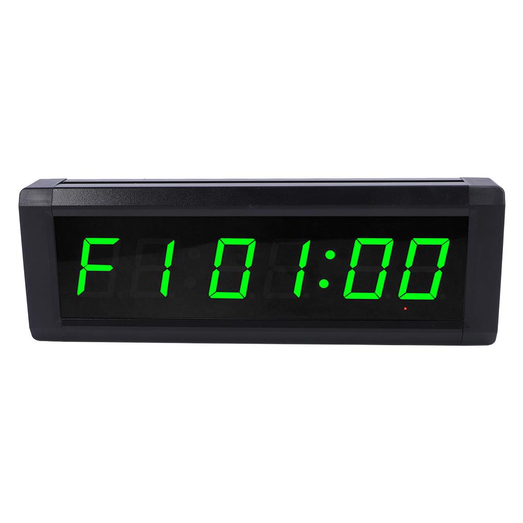Digital Wall Clock 7 Color Timer Function 6 Digits Electric Wall Clock with Remote Control for Living Room Bedroom Kitchen