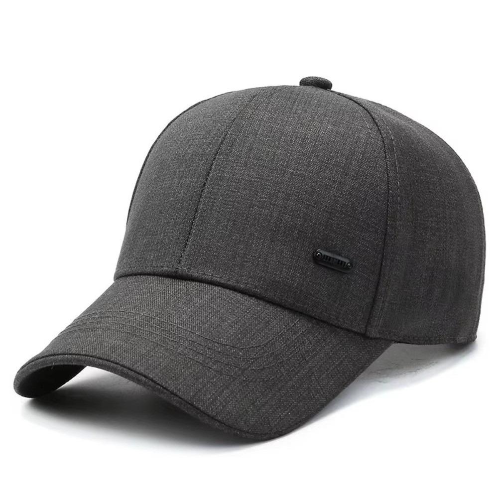 

Trendy Outdoor Men s Suit Material Baseball Cap Casual Korean Style Sunshade Hat Adjustable Visors Baseball Hats Spring Autumn темно серый