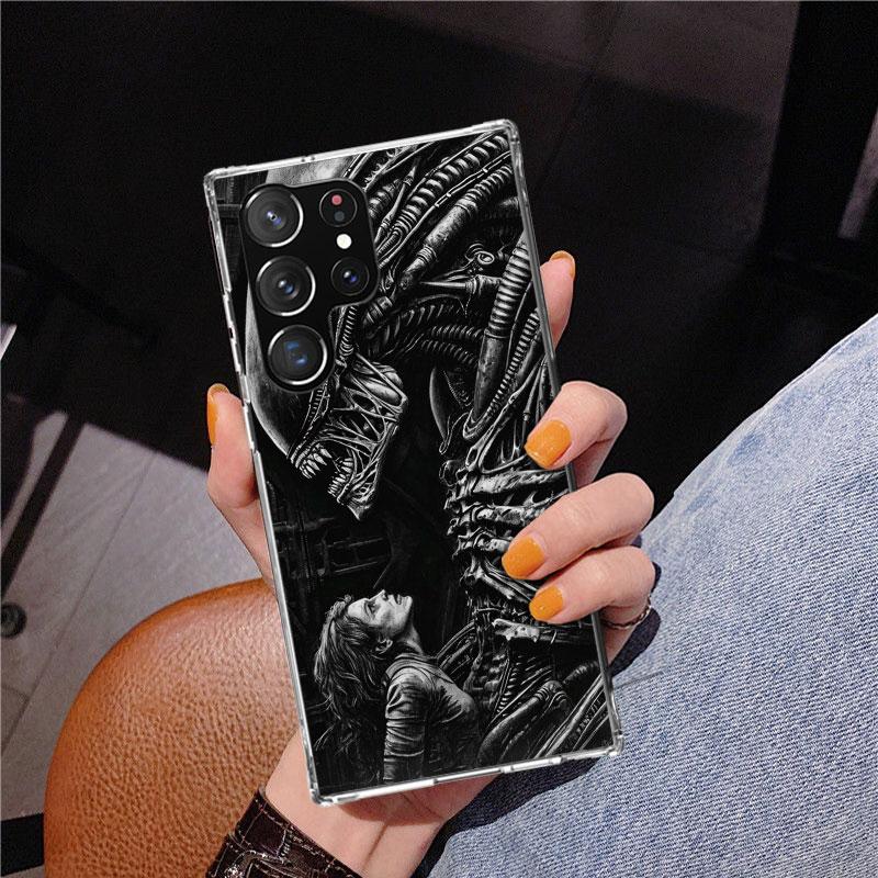 Cool A-Alien X-Xenomorph Phone Case For Samsung Galaxy S24 S25 Edge S26 Ultra S23 S22 S21 Plus S20 FE + Personalized Print Cover