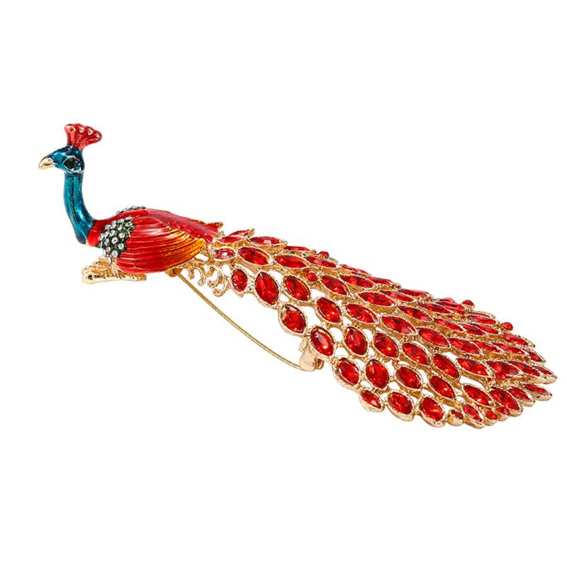 

Прямая трансляция ретро тяжелая промышленность большая версия павлин открытый экран брошь женственность универсальный высококачественный животный значок