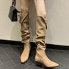 One Shoe Two Wear Retro Western Cowboy Boots Pointed Sleeve Boots Women's Thick Heel Fashion Mid Heel Boots Stacking Boots
