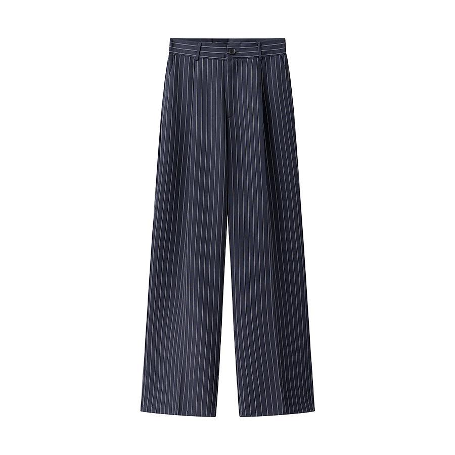 2025 Spring Women's European-American Striped Casual Straight-Leg Pants