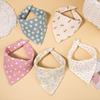 3 szt./zestaw Muślinowa Bawełna Nadruk Śliniak Noworodek Kokardki Opaska Trójkątny Ręcznik Śliniak Niemowlę Chłopiec Dziewczynka Karmienie Odbijanie Akcesoria do Włosów Dziecka