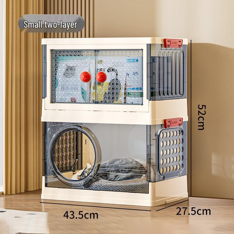 In-Stock Multi-layer Foldable Transparent Cat Bed & Toy Storage Cabinet