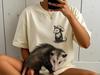 Funny Possum Sitting Shirt Western Vintage Style – Wild West Opossum Country Ranch Tee, Relaxed Chill Possum Graphic, Sit Possum Fans Gift T
