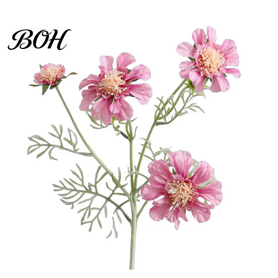 Faux Chrysanthemum Flowers Artificial Scabious with Bendable Long Stems, Realistic Bouquet for Living Room Flower Table Vase Centerpiece Floral