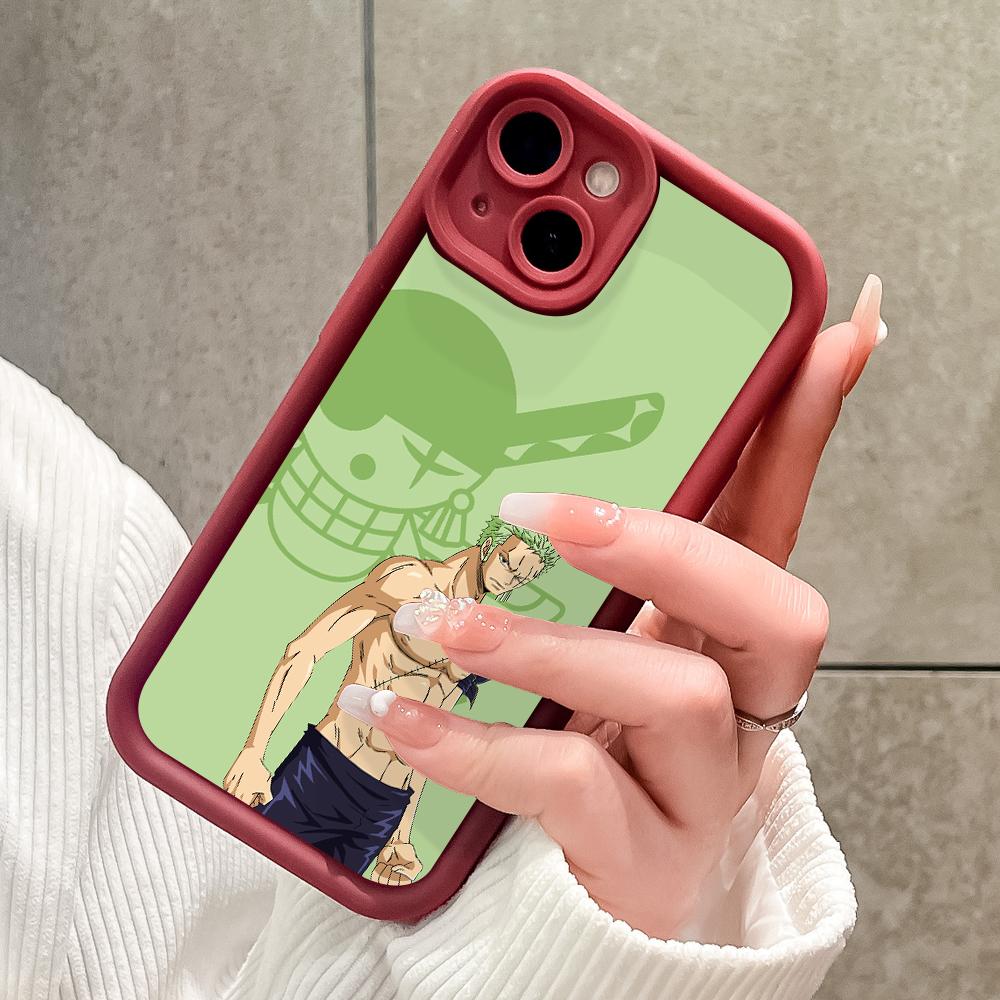 Cartoon Zoro Pattern Phone Case for iPhone Samsung Galaxy Xiaomi Redmi POCO HUAWEI Honor Shockproof Rubber Soft Flexible Cover Casing