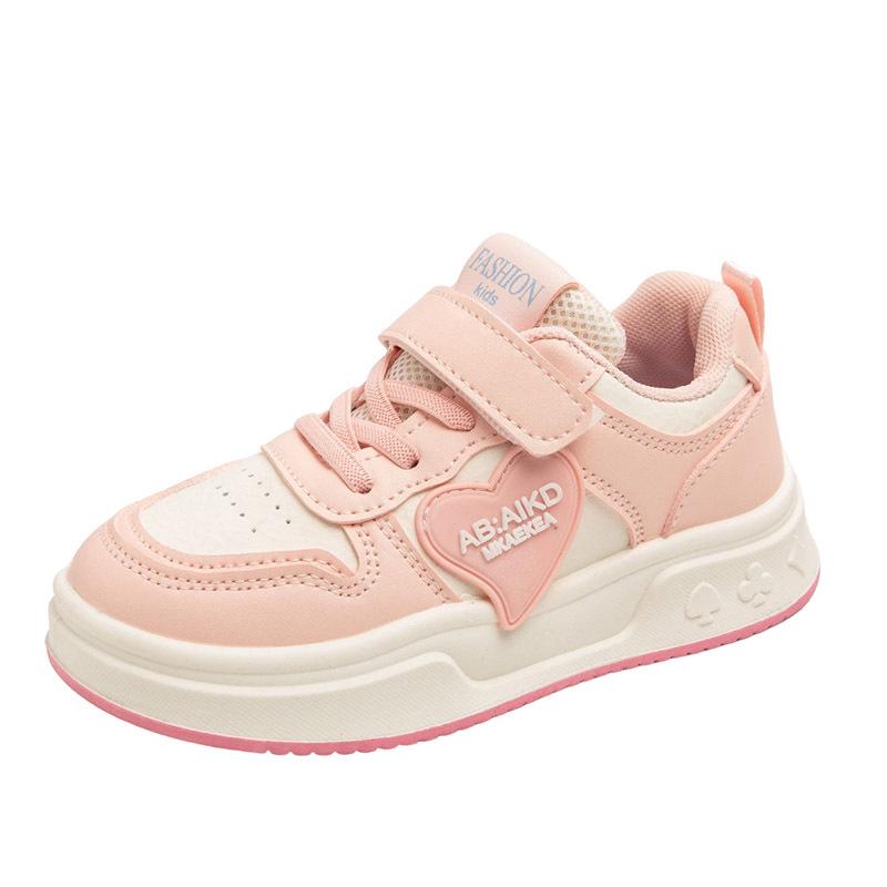 2025 Autumn Korean Style Girls' Heart Low-Top Canvas Sneakers for Children