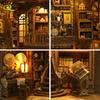 Non-Toxic Ancient Book Collection Room Diy Desktop Building Scene 3D Vintage Library Puzzle Shelf Insert Decoration Adult Toys